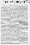 The Examiner Saturday 12 April 1851 Page 1