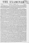 The Examiner Saturday 01 November 1851 Page 1