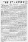 The Examiner Saturday 09 November 1861 Page 1