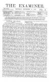 The Examiner Saturday 14 September 1872 Page 1