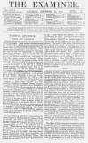 The Examiner Saturday 12 September 1874 Page 1