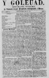 Y Goleuad Saturday 21 May 1870 Page 1