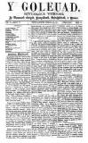 Y Goleuad Saturday 15 April 1871 Page 1