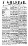 Y Goleuad Saturday 22 April 1871 Page 1
