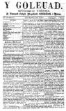 Y Goleuad Saturday 13 May 1871 Page 1