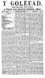 Y Goleuad Saturday 19 August 1871 Page 1
