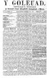 Y Goleuad Saturday 20 July 1872 Page 1