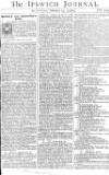 Ipswich Journal Sat 25 Feb 1749 Page 1