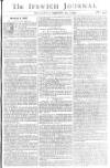 Ipswich Journal Sat 30 Sep 1749 Page 1