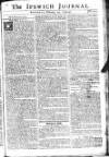 Ipswich Journal Sat 16 Feb 1751 Page 1