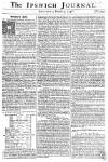 Ipswich Journal Saturday 04 March 1758 Page 1