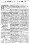 Ipswich Journal Saturday 18 March 1758 Page 1