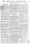 Ipswich Journal Saturday 05 August 1758 Page 1