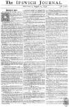 Ipswich Journal Saturday 12 August 1758 Page 1