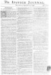 Ipswich Journal Saturday 16 September 1758 Page 1