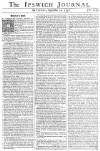Ipswich Journal Saturday 30 September 1758 Page 1
