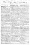 Ipswich Journal Saturday 17 January 1761 Page 1