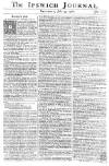 Ipswich Journal Saturday 25 July 1761 Page 1