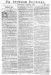 Ipswich Journal Saturday 29 August 1761 Page 1
