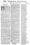 Ipswich Journal Saturday 05 September 1761 Page 1