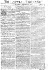 Ipswich Journal Saturday 19 September 1761 Page 1