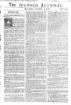 Ipswich Journal Saturday 14 November 1761 Page 1