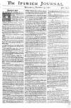 Ipswich Journal Saturday 19 December 1761 Page 1