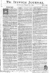 Ipswich Journal Saturday 27 February 1762 Page 1