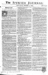 Ipswich Journal Saturday 04 December 1762 Page 1