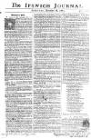 Ipswich Journal Saturday 18 December 1762 Page 1
