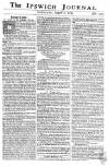 Ipswich Journal Saturday 06 August 1763 Page 1