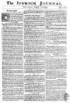 Ipswich Journal Saturday 13 August 1763 Page 1