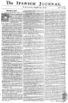 Ipswich Journal Saturday 20 August 1763 Page 1