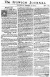 Ipswich Journal Saturday 03 September 1763 Page 1