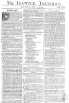 Ipswich Journal Saturday 06 July 1765 Page 1