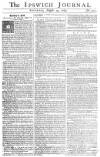 Ipswich Journal Saturday 24 August 1765 Page 1