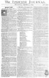 Ipswich Journal Saturday 07 September 1765 Page 1