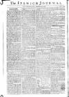 Ipswich Journal Saturday 09 November 1771 Page 1