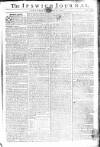 Ipswich Journal Saturday 11 January 1772 Page 1