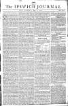 Ipswich Journal Saturday 07 August 1773 Page 1