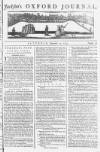 Oxford Journal Saturday 15 September 1753 Page 1