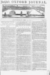 Oxford Journal Saturday 13 October 1753 Page 1