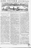 Oxford Journal Saturday 10 November 1753 Page 1
