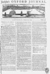 Oxford Journal Saturday 19 January 1754 Page 1
