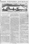 Oxford Journal Saturday 16 February 1754 Page 1