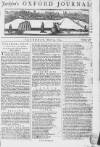 Oxford Journal Saturday 23 March 1754 Page 1