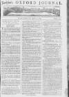 Oxford Journal Saturday 12 April 1755 Page 1