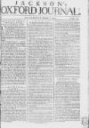 Oxford Journal Saturday 08 November 1755 Page 1