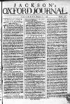 Oxford Journal Saturday 17 January 1756 Page 1