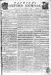 Oxford Journal Saturday 13 March 1756 Page 1